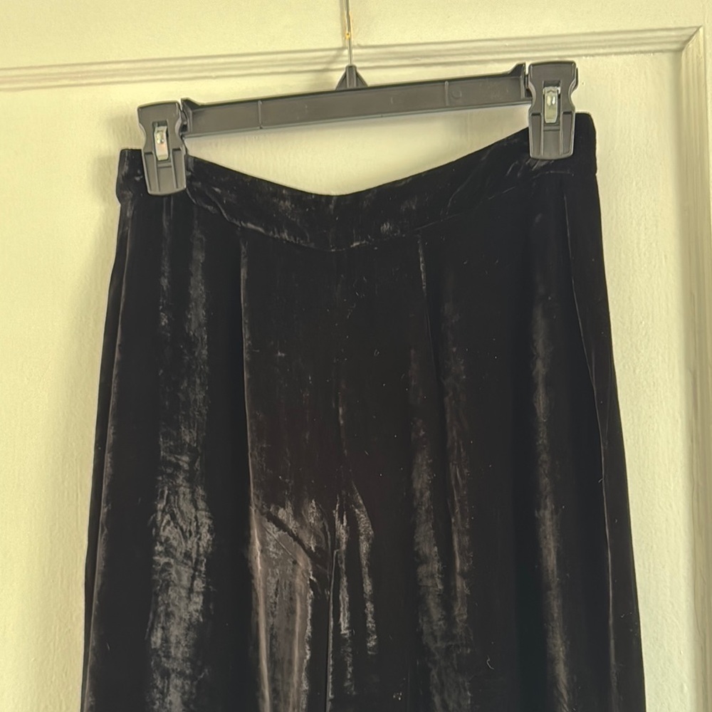 Reformation Black Velvet Pants